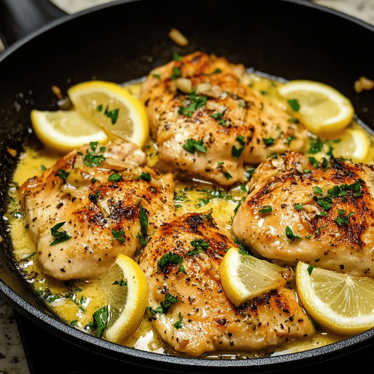 Lemon Garlic Skillet Chicken