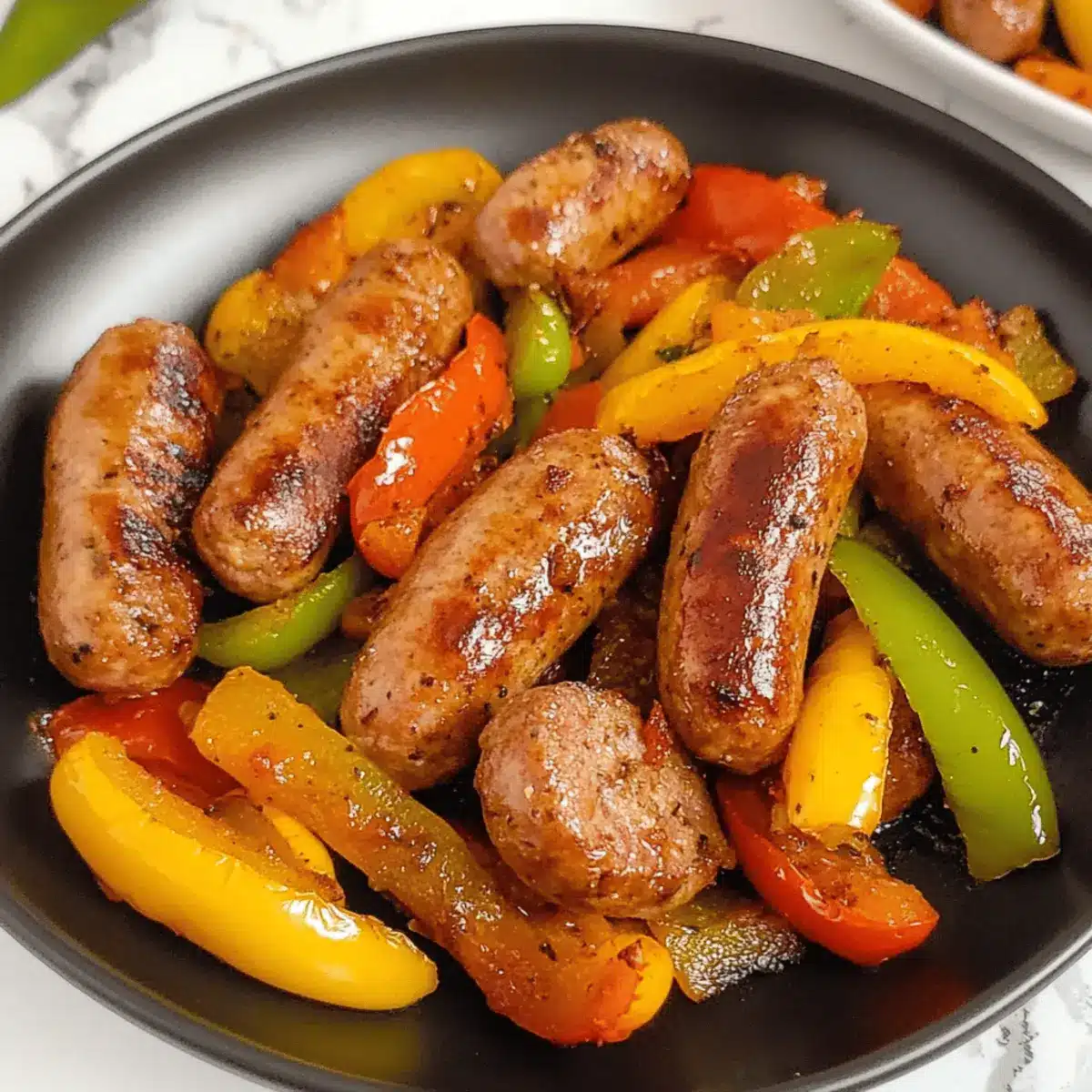 Air Fryer Sausage and Peppers