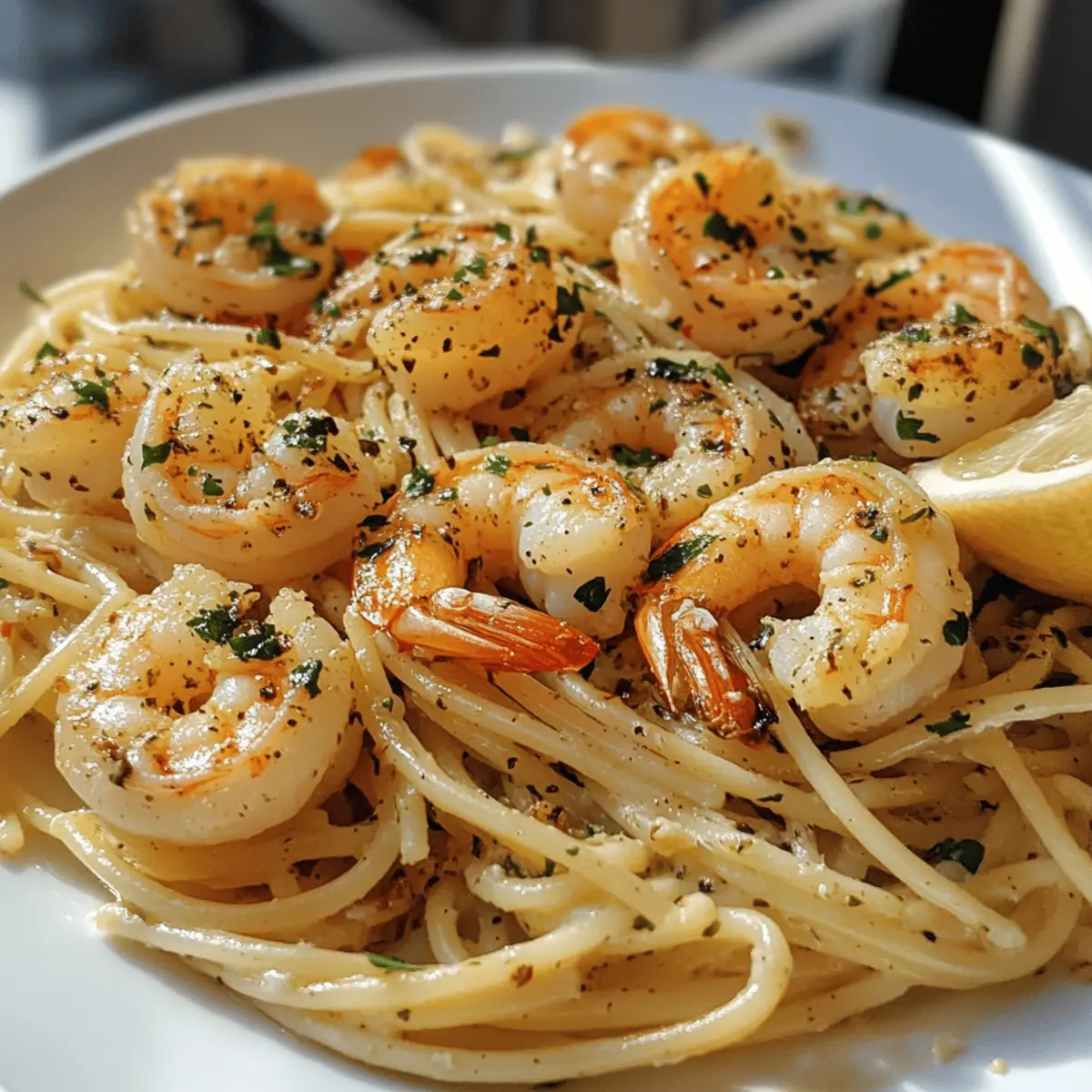 Lemon Garlic Shrimp Pasta