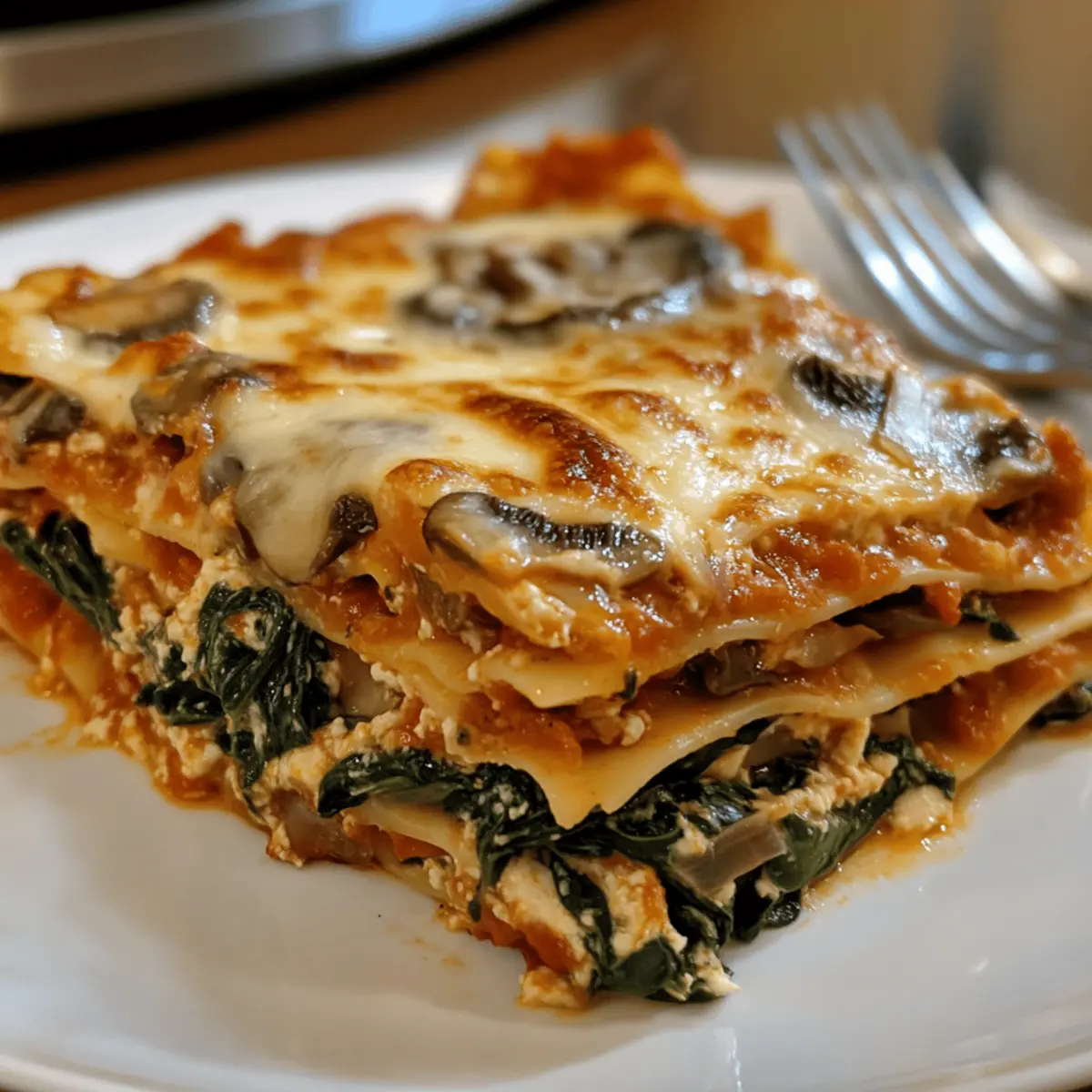 Mushroom and Spinach Lasagna
