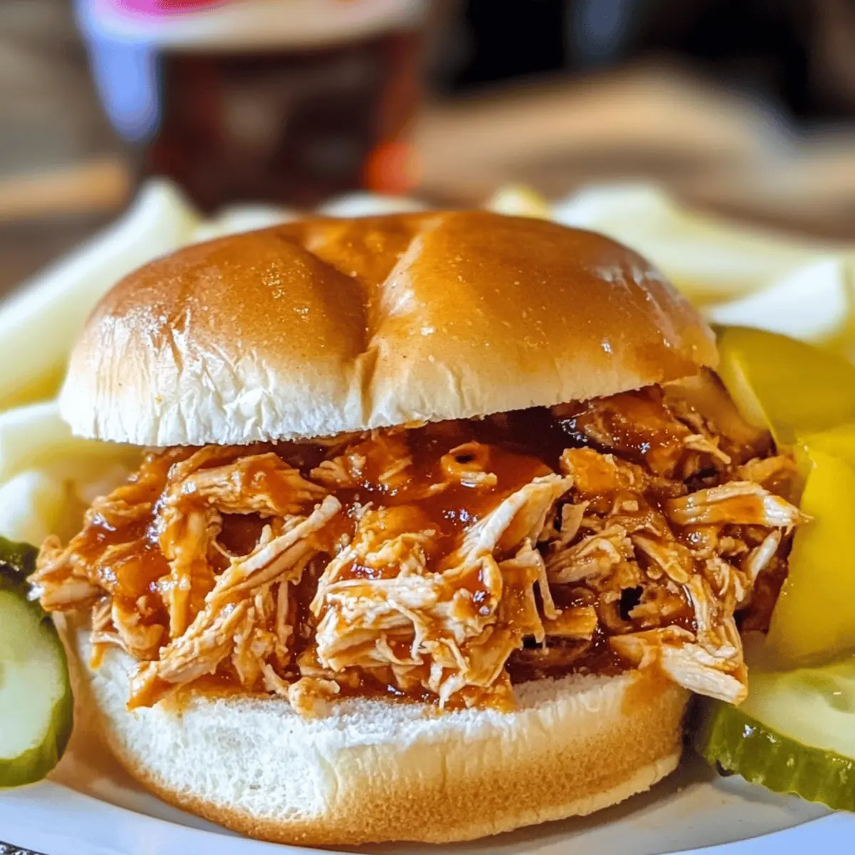 Slow Cooker Shredded Nashville Hot Chicken Sandwiches