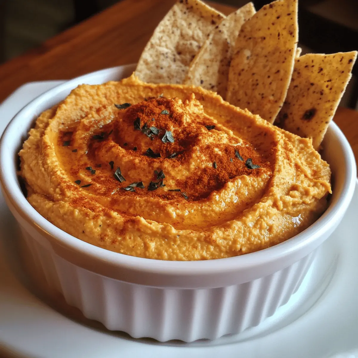Spiced Sweet Roasted Red Pepper Hummus