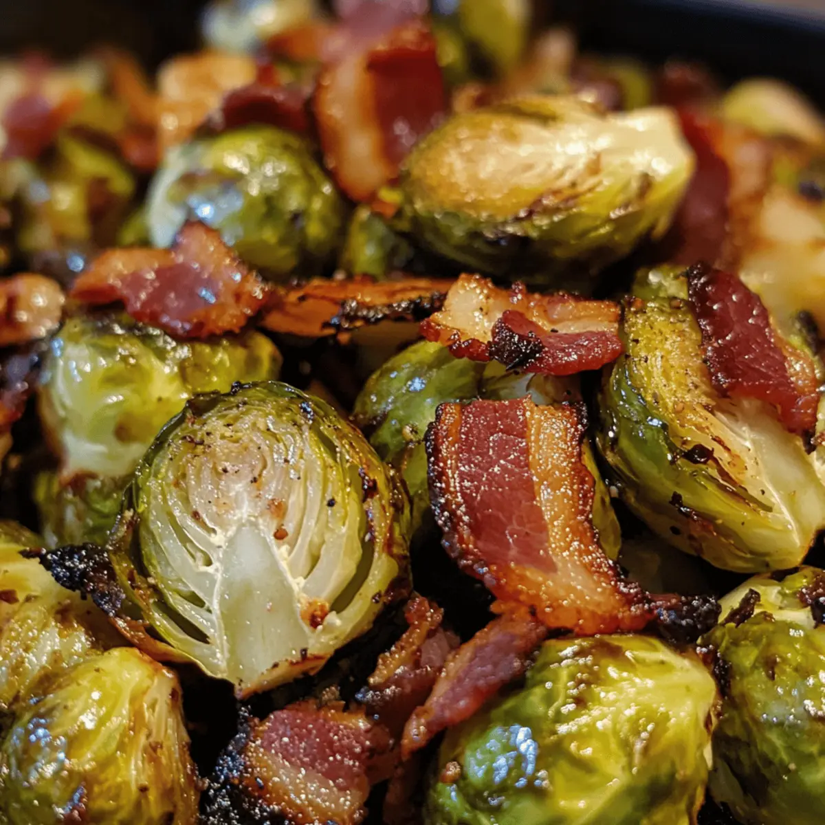 Roasted Brussels Sprouts with Bacon