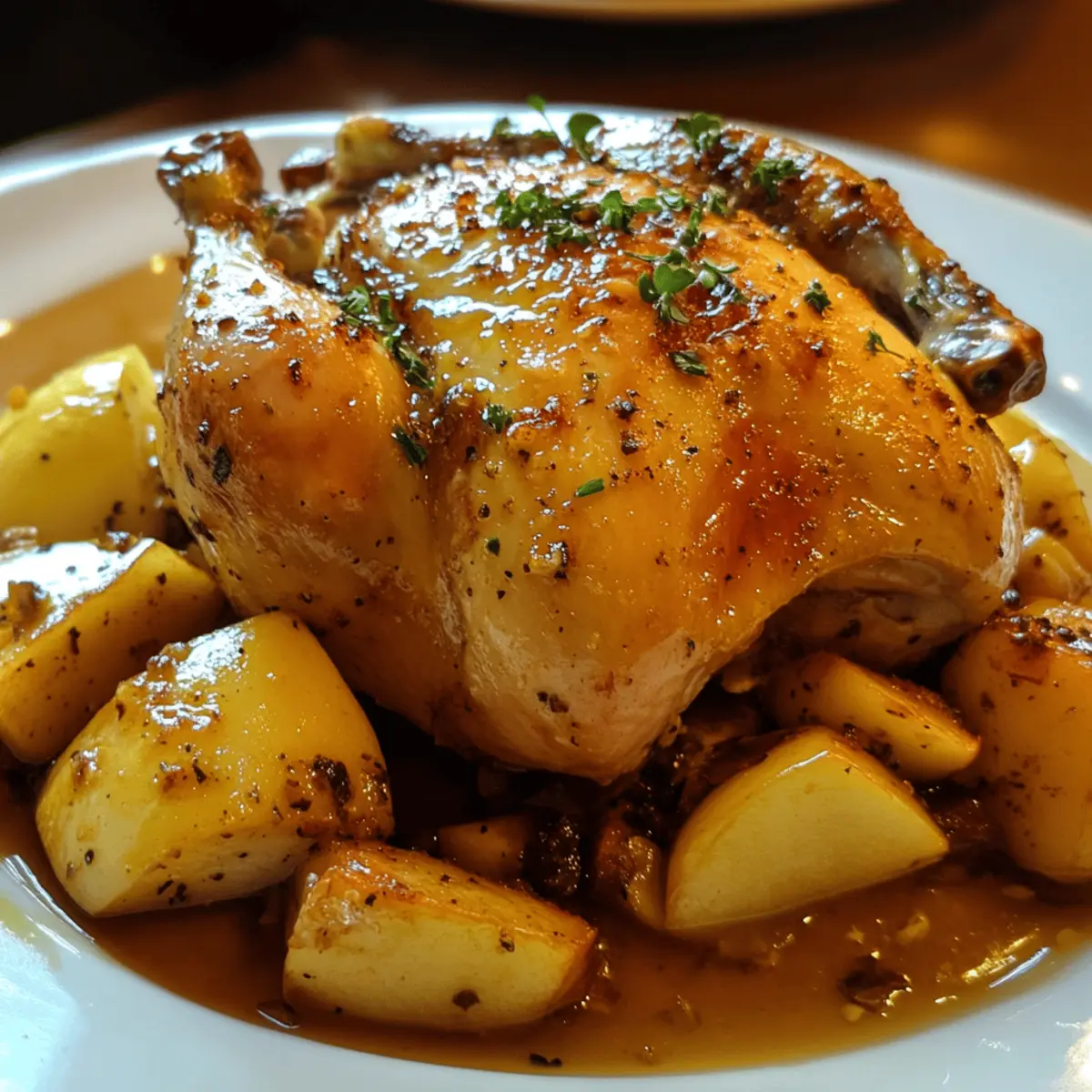 Roasted Chicken with Apples