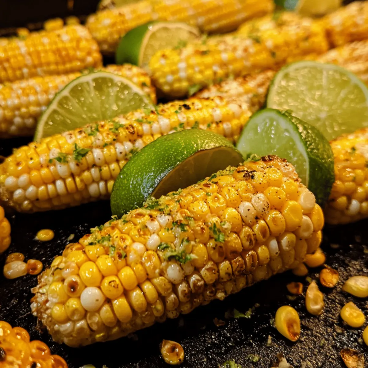 Roasted Corn with Lime