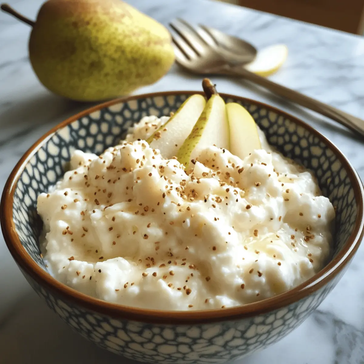 Cottage Cheese with Pear
