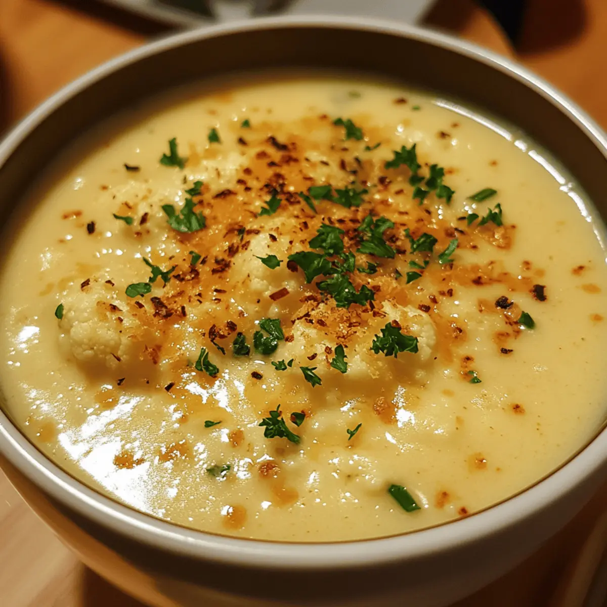 Cauliflower and Cheese Soup