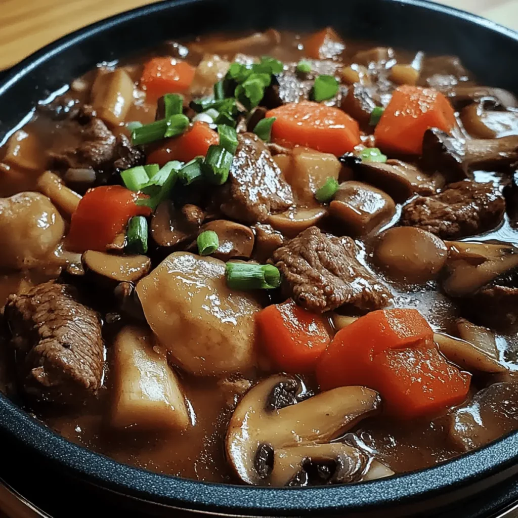 Beef and Mushroom Hotpot