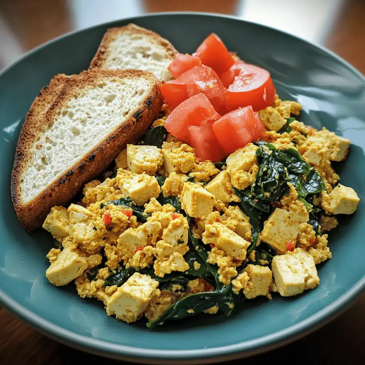 Tofu Scramble with Spinach