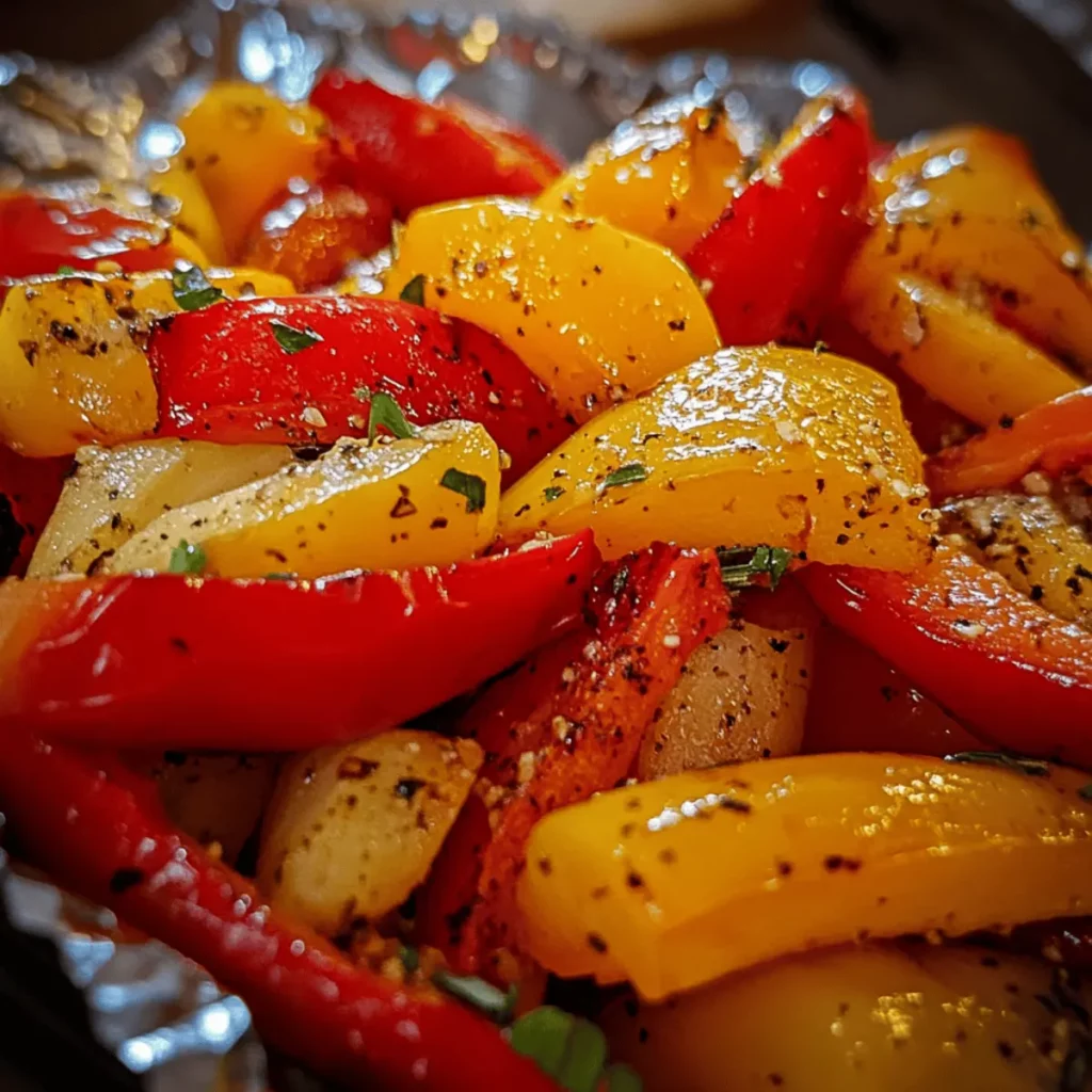 Roasted Sweet Peppers with Garlic